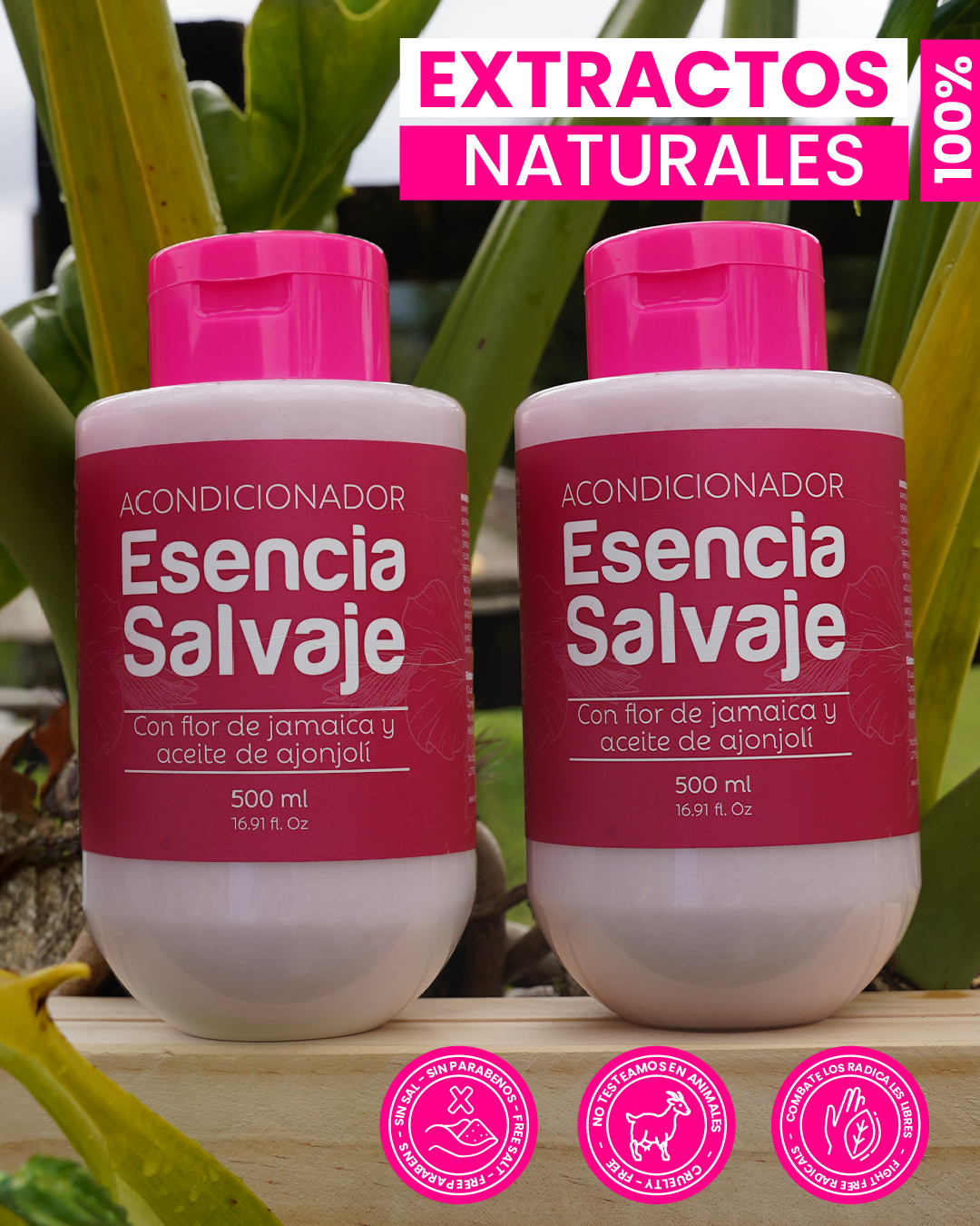 Acondicionador Esencia Salvaje Flor De Jamaica 500ml