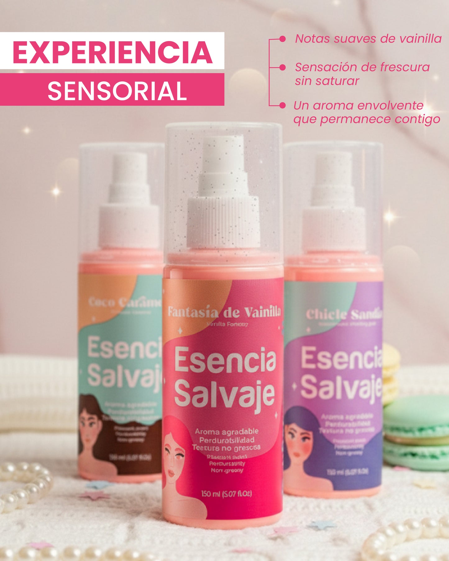 Perfume Capilar Esencia Salvaje Fantasía Vainilla 150ml