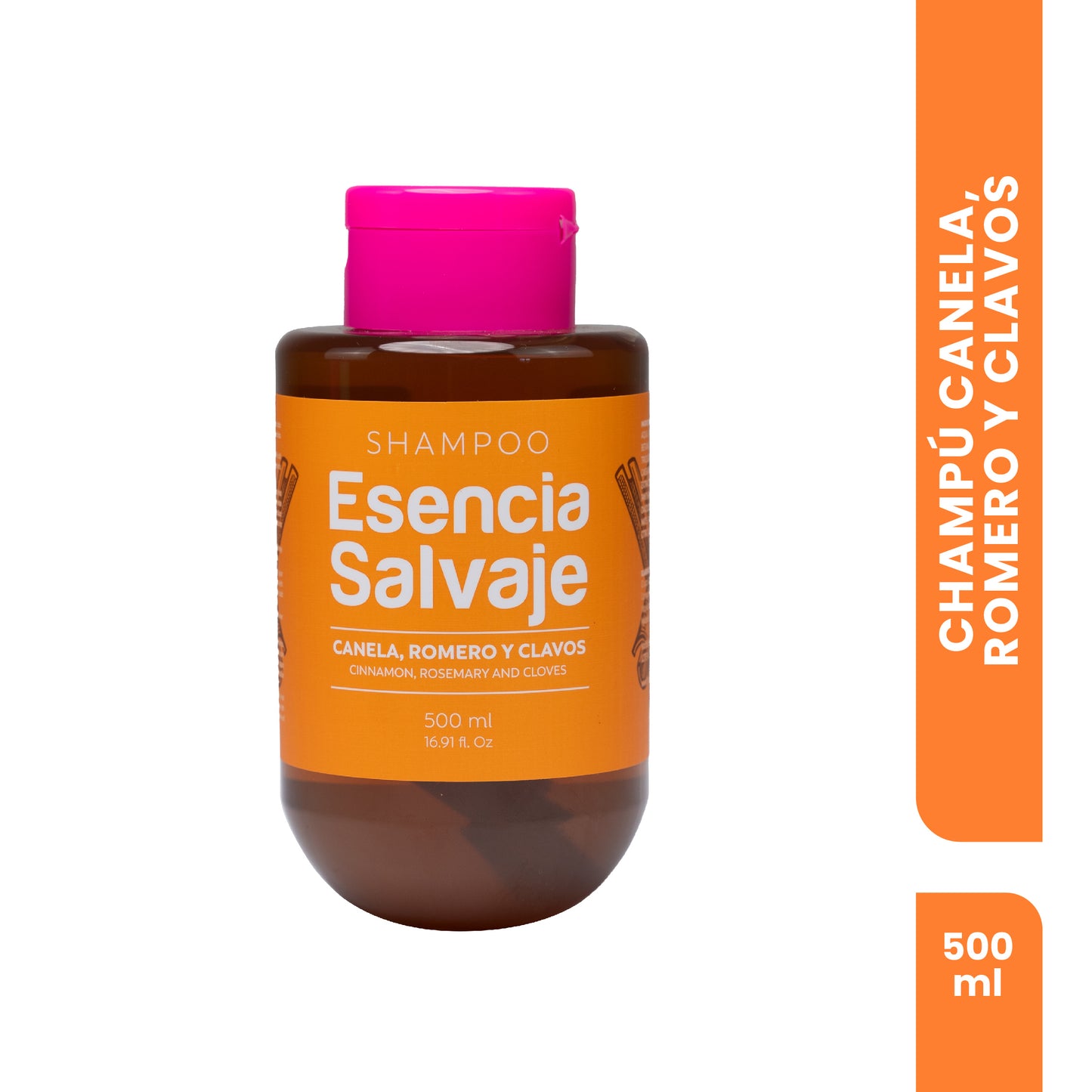 Champú Esencia Salvaje Canela, Romero Y Clavos 500ml