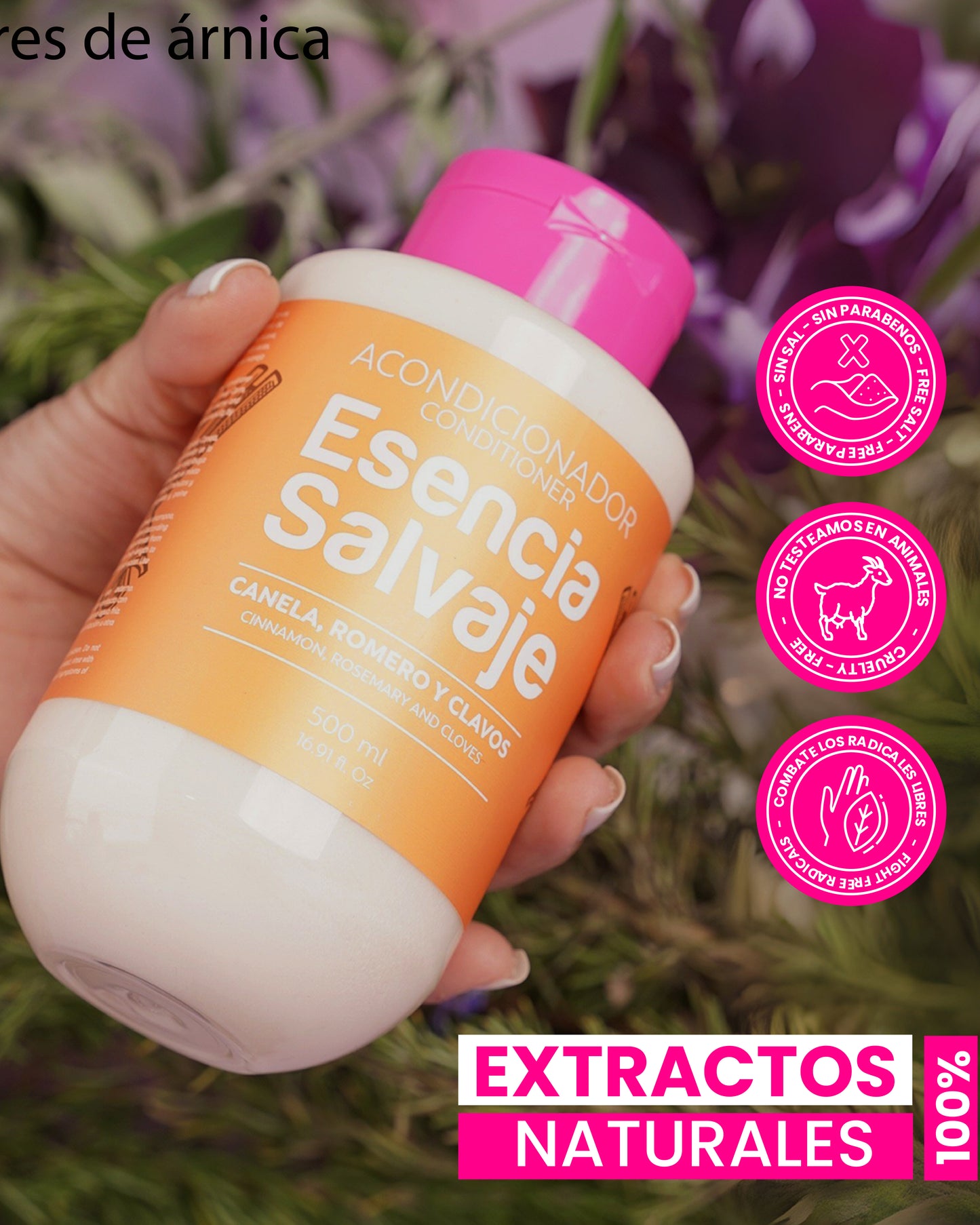 Acondicionador Esencia Salvaje Canela, Romero Y Clavos 500ml