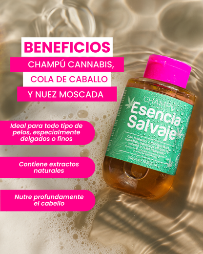 Champú Cannabis Cola de Caballo y Nuez