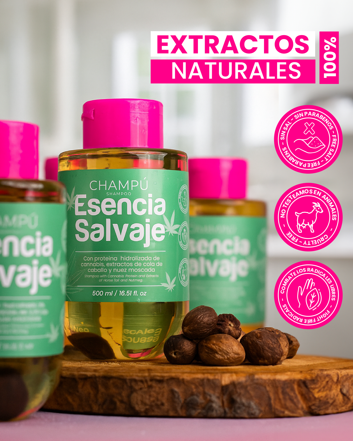 Champú Cannabis Cola de Caballo y Nuez