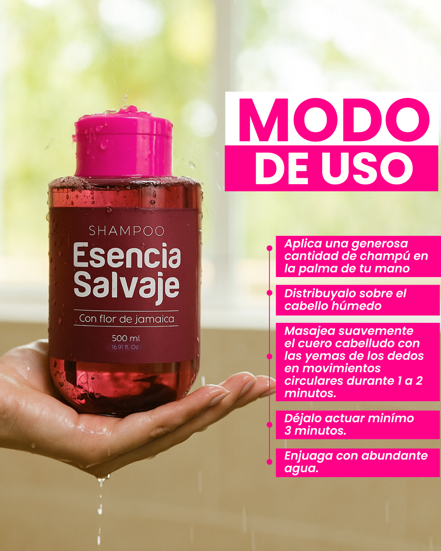 Champú Esencia Salvaje Flor De Jamaica 500ml