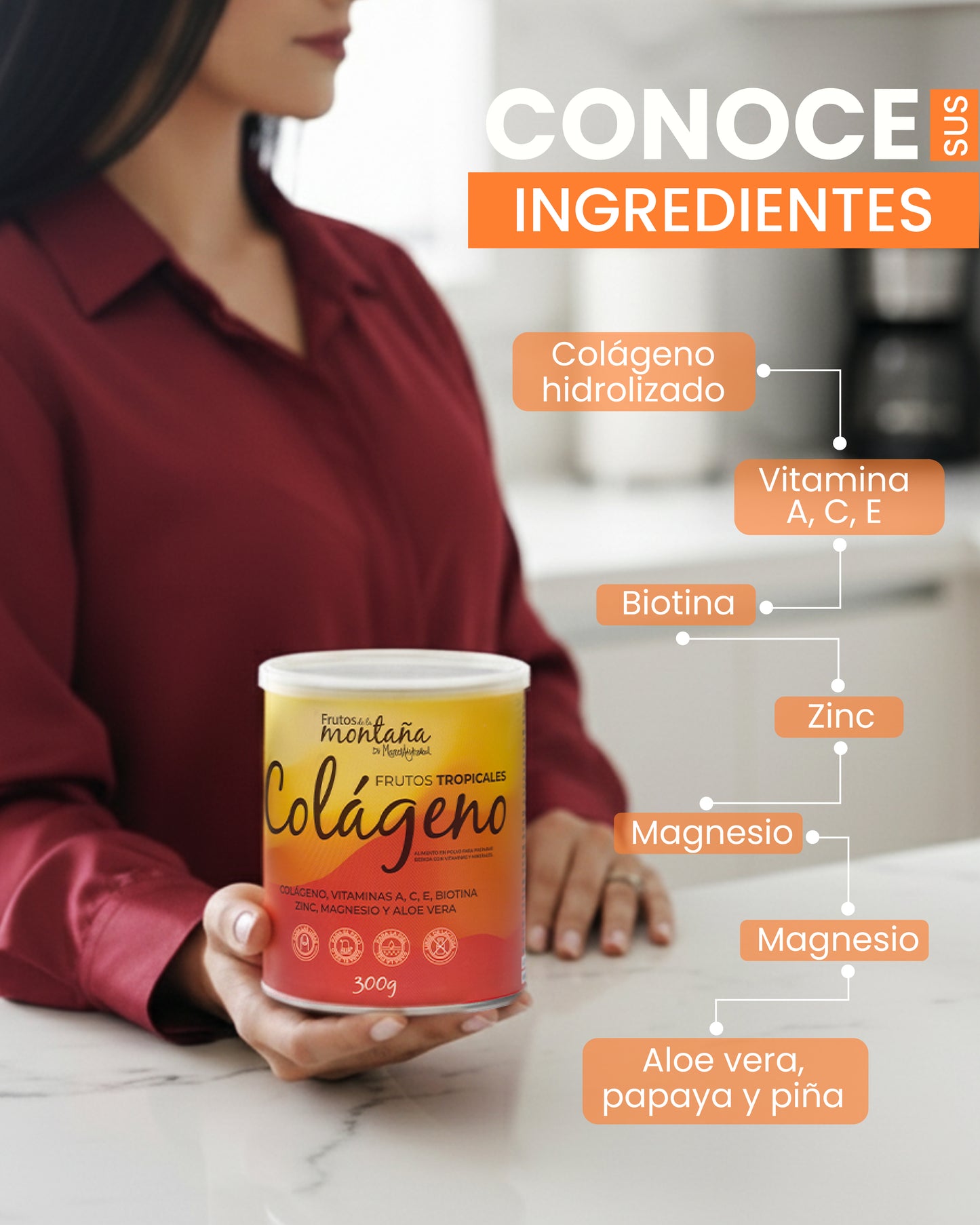 Colágeno Frutos De La Montaña Saborizado 300gr