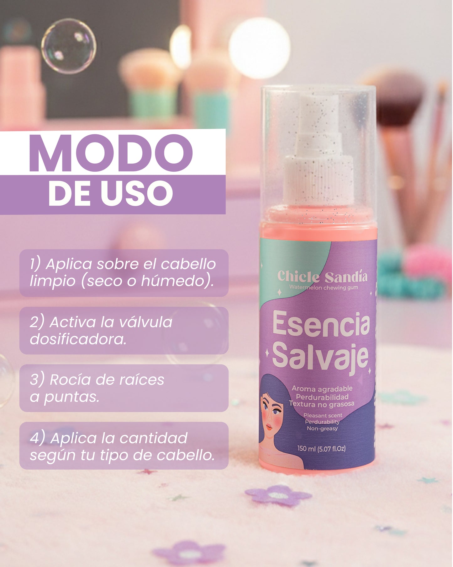 Perfume Capilar Esencia Salvaje Chicle- Sandia