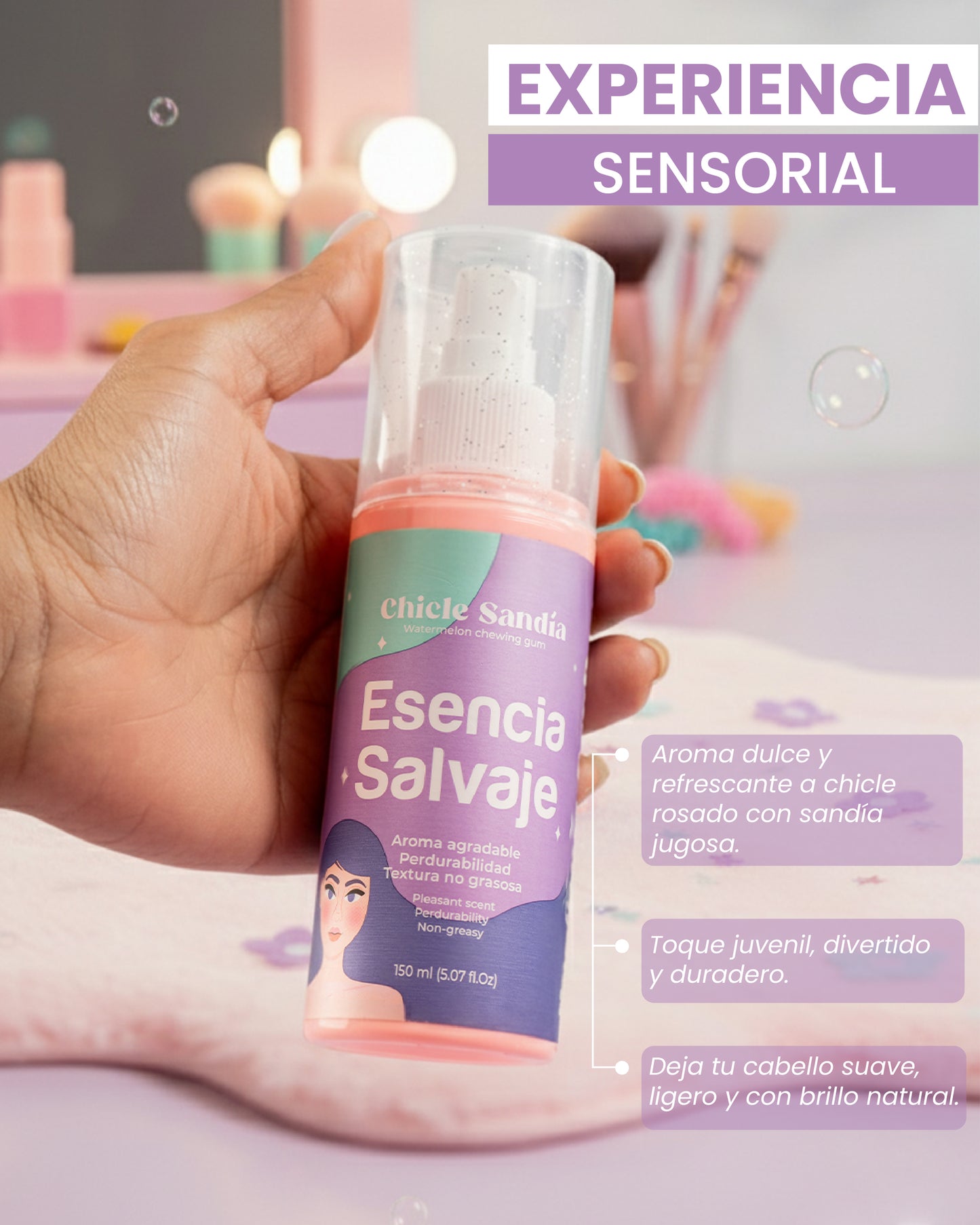 Perfume Capilar Esencia Salvaje Chicle- Sandia
