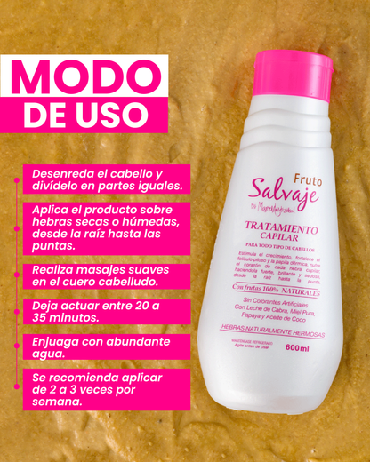 Tratamiento Capilar De Frutas Refrigerado (Aceite De Coco) 600ml