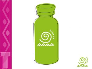 Dibujo de frasco con símbolo de la pachamama